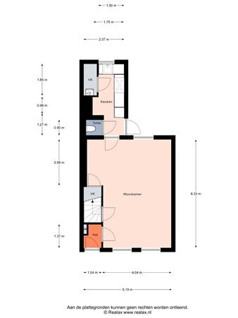 Floorplan - Nieuwe Schans 90, 3751 BD Bunschoten-Spakenburg
